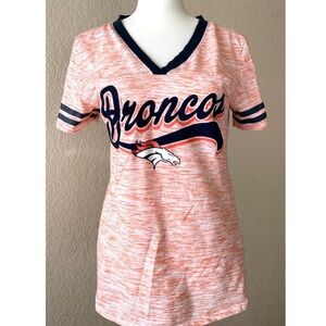 NFL Women’s Denver Broncos Orange V-Neck - S